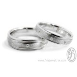 แหวนคู่ แหวนคู่เงินแท้ แหวนเพชร แหวนเงินแท้ แหวนหมั้นเพชร - R1217_8di3pm
